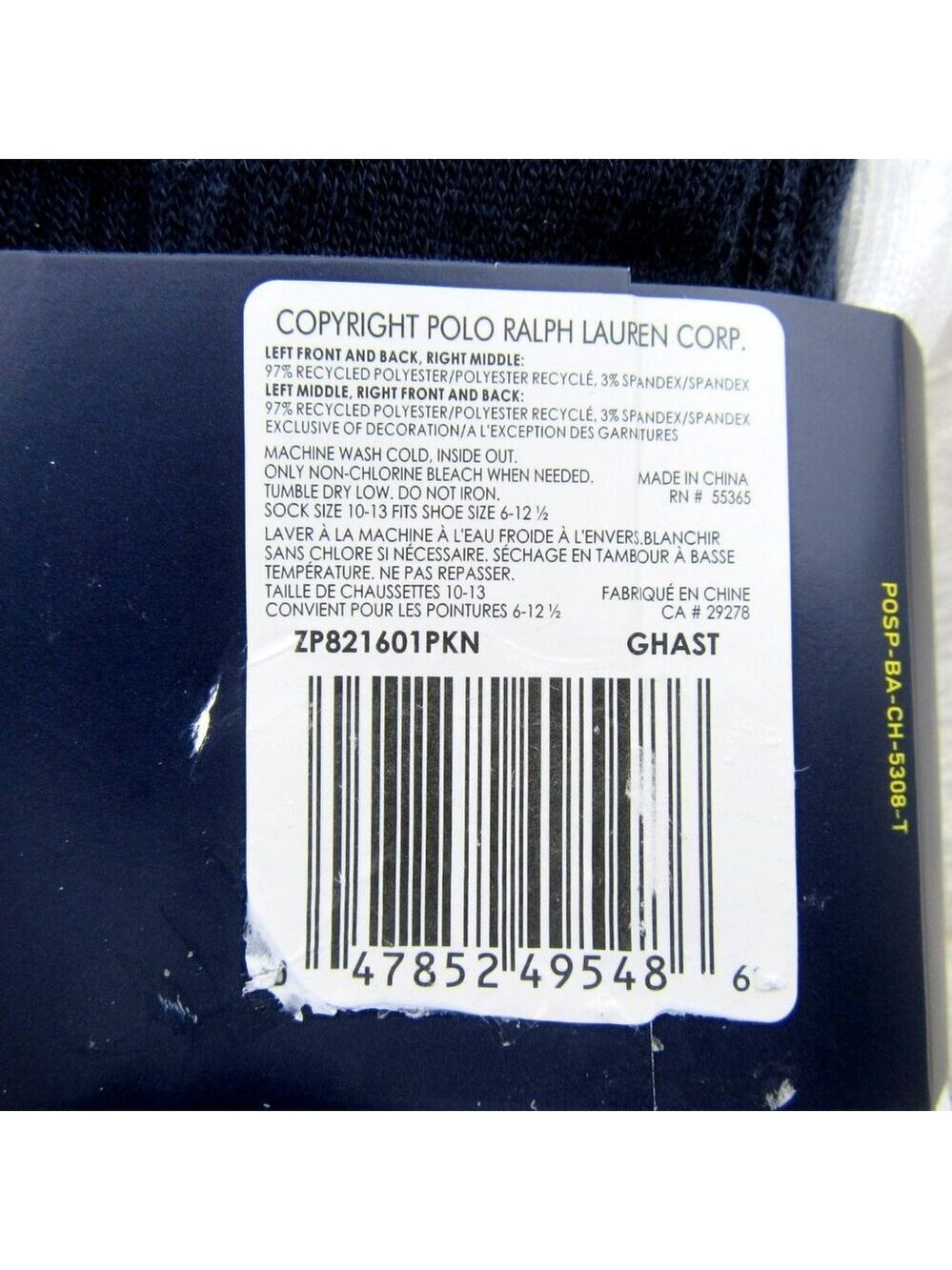Polo Ralph Lauren Classic Sport Crew Socks 6 Pack Mens Size 6-13 Multi Color NEW - Picture 12 of 12